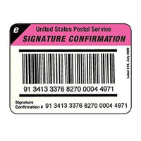 e-Signature Confirmation Label