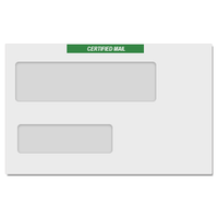6x9 5 Double Window Certified Envelope