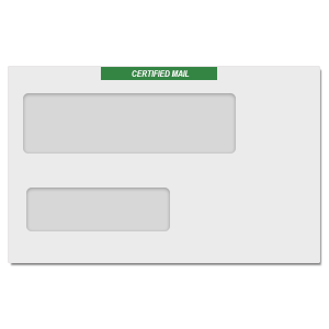 6x9 5 Double Window Certified Envelope
