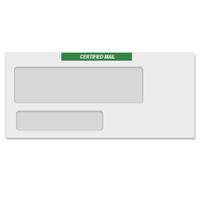 #10 Double Window Certified Mail Envelopes